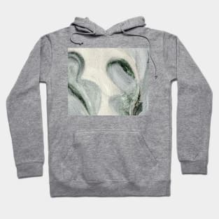 Abstract Oil Painting Linen Greenish Gray 1c22 Hoodie